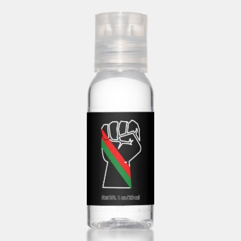 Black Pride Red Green Fist Pan African Flag Unity  Hand Sanitizer by CharmedPix at Zazzle