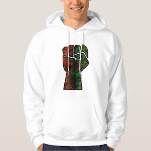 black pride red green fist pan African flag unity Hoodie