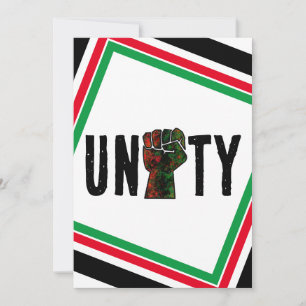black pride red green fist pan African flag unity  Invitation