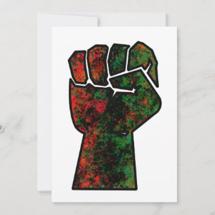 black pride red green fist pan African flag unity  Invitation