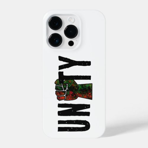 black pride red green fist pan African flag unity  iPhone 14 Pro Case