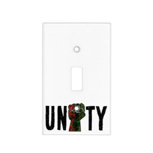 black pride red green fist pan African flag unity Light Switch Cover