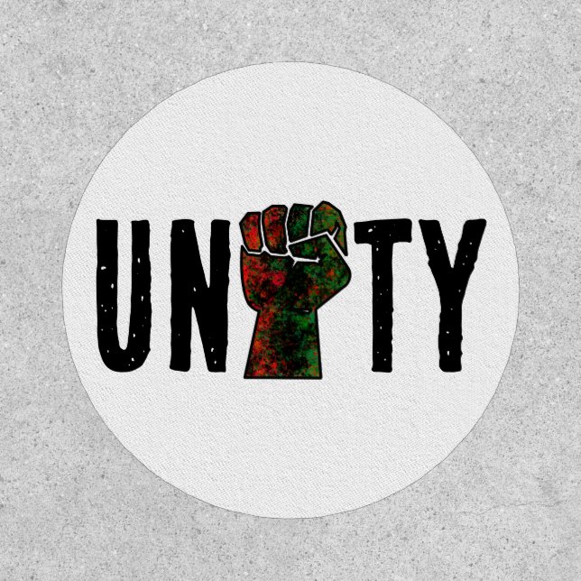 black pride red green fist pan African flag unity  Patch (Front)