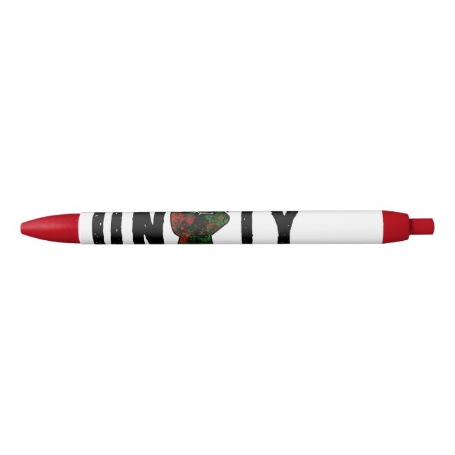 black pride red green fist pan African flag unity  Pen (Front)