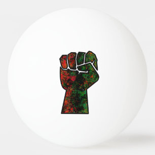 black pride red green fist pan African flag unity Ping Pong Ball