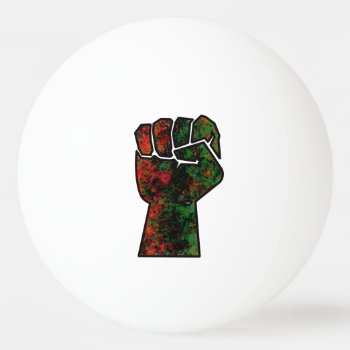 Black Pride Red Green Fist Pan African Flag Unity  Ping Pong Ball by CharmedPix at Zazzle