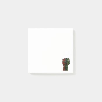 Black Pride Red Green Fist Pan African Flag Unity  Post-it Notes by CharmedPix at Zazzle