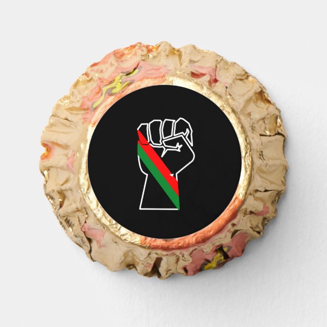 black pride red green fist pan African flag unity  Reese's Peanut Butter Cups (Front)