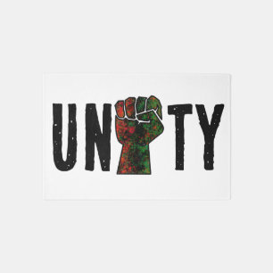 black pride red green fist pan African flag unity Rug