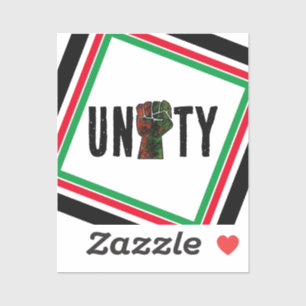 black pride red green fist pan African flag unity Sticker