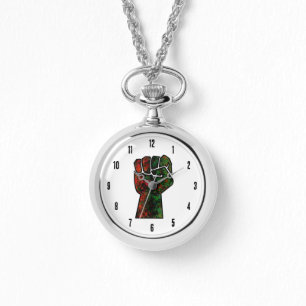 black pride red green fist pan African flag unity Watch