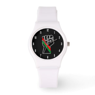 black pride red green fist pan African flag unity Watch