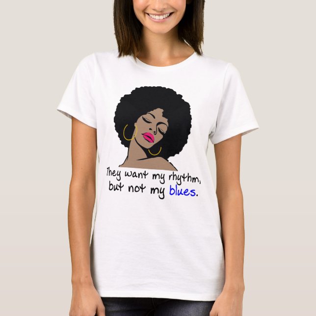 Black Pride - Strong Black Woman - Black History T-Shirt (Front)