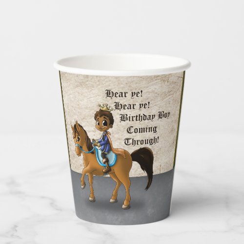 Black Prince Birthday Paper Cups