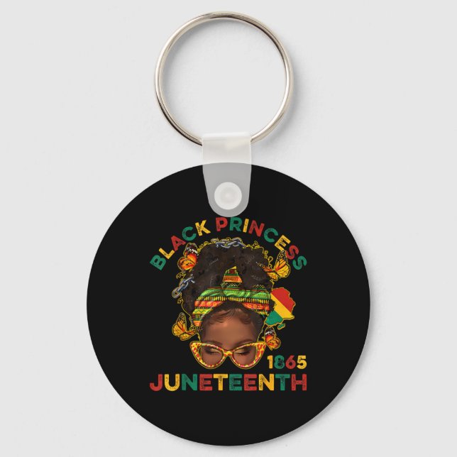 Black Princes Juneteenth 1865 History Month Melani Keychain (Front)