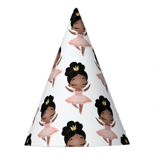 Black Princess Ballerina Party Hat