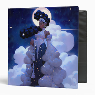 Black Princess Fantasy Art 3 Ring Binder
