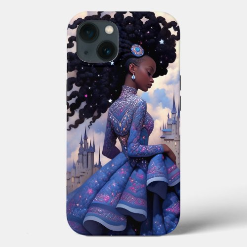 Black Princess Fantasy Art iPhone 13 Case