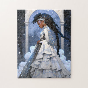 Black Princess Fantasy Art Jigsaw Puzzle