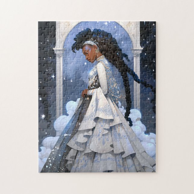 Black Princess Fantasy Art Jigsaw Puzzle (Vertical)