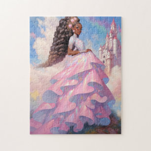 Black Princess Fantasy Art Jigsaw Puzzle