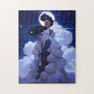 Black Princess Fantasy Art Jigsaw Puzzle