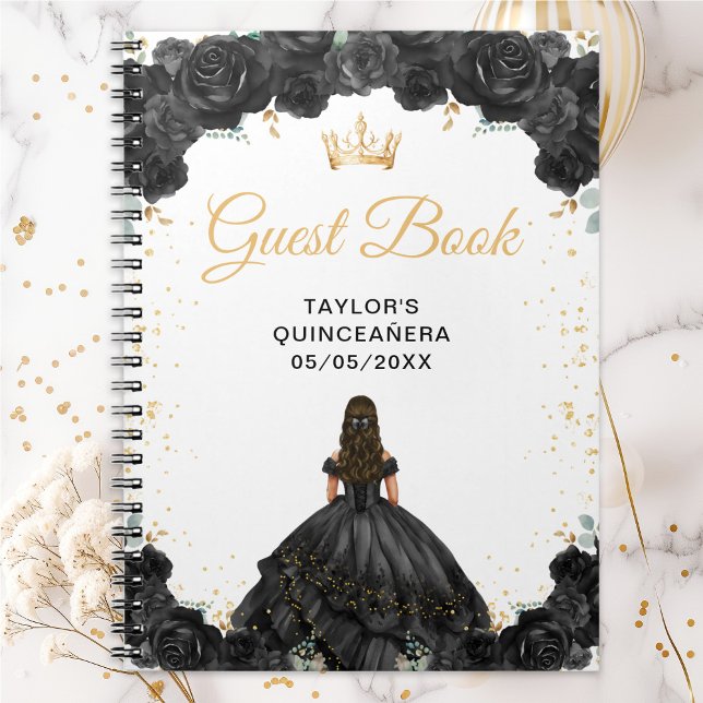 Black Princess Quinceañera Guest Book (Creator Uploaded)