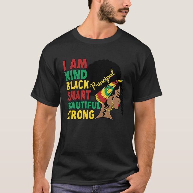 Black Principal African American School Principal T-Shirt (Front)