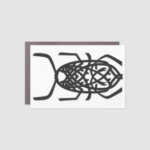 Black Print Car Magnet
