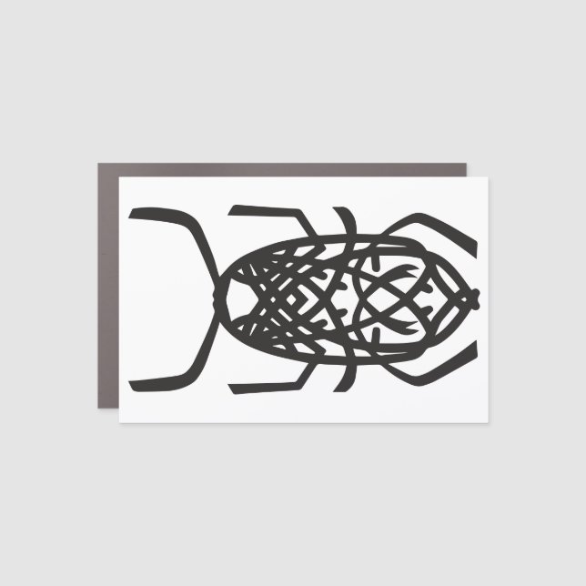 Black Print Car Magnet (Front)