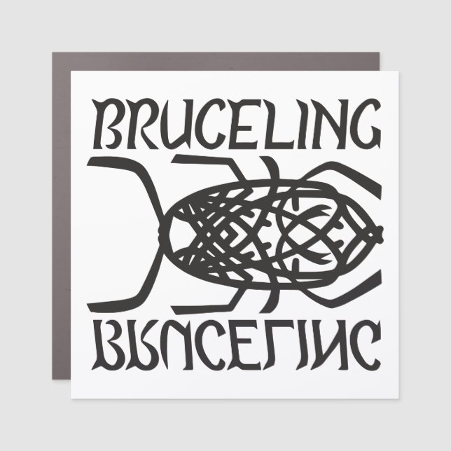 Black Print Car Magnet (Front)