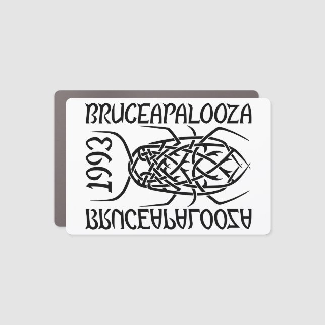 Black Print Car Magnet (Front)