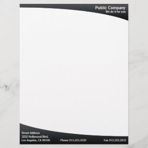 Black Professional Business Letterhead