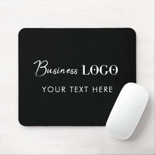 Black Professional Company Business Logo  Text  Mouse Pad
