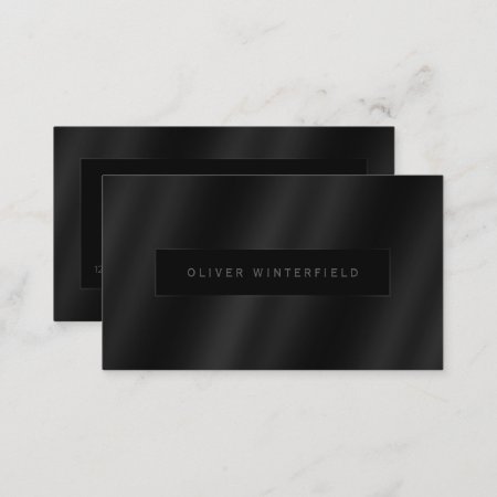 Black Professional Elegant Modern Gradient Business Card