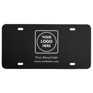 Black Professional License Plate   Custom Business