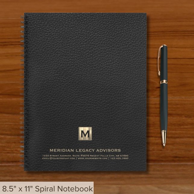 Black Professional Luxury Initial Logo Notebook (Creator Uploaded)