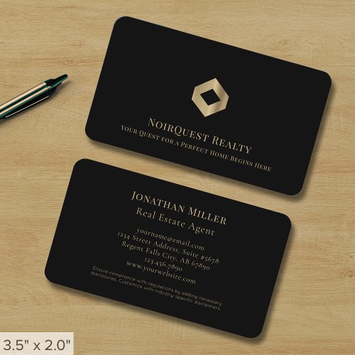 Black Professional Luxury Logo Business Card - Product | North Red Vine