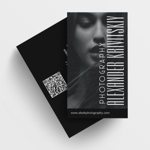 Black Professional Photographer Business Card