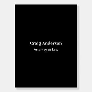 Black Professional Plain Modern Elegant Foam Board