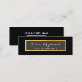 black professional profile card with gold border (Front/Back)