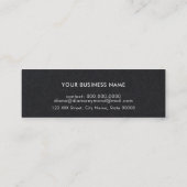 black professional profile card with gold heart (Back)