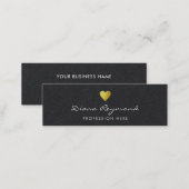 black professional profile card with gold heart (Front/Back)
