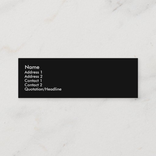 Customizable Black Profile Card Business Card Template