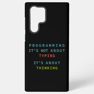 Black Programming Thinking Logic Code Samsung Galaxy S22 Ultra Case
