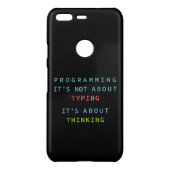 Black Programming Thinking Logic Code Uncommon Google Pixel Case (Back)