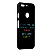 Black Programming Thinking Logic Code Uncommon Google Pixel Case (Back/Right)