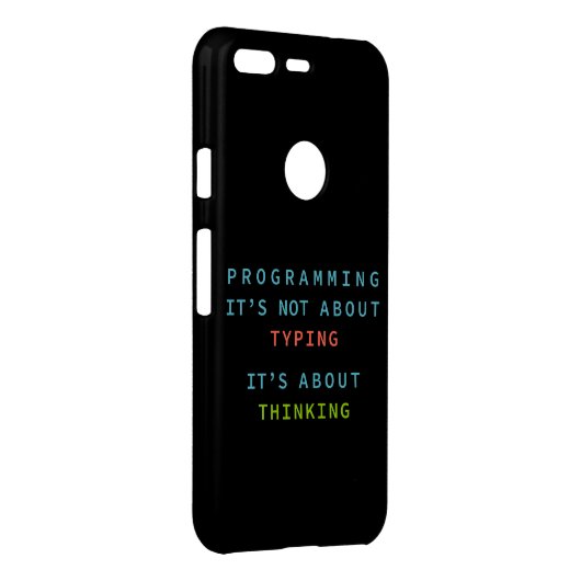 Black Programming Thinking Logic Code Uncommon Google Pixel Case (Back/Right)