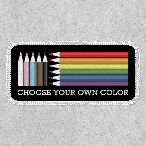 Black Progress Pride Flag Rainbow Pencils LGBTQ Patch