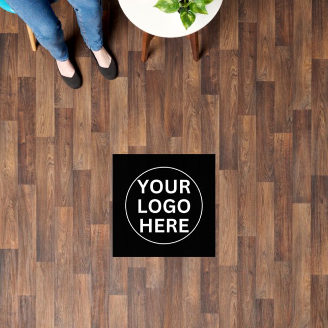 Black Promotional Floor Decal – Add Business Logo (Floor)